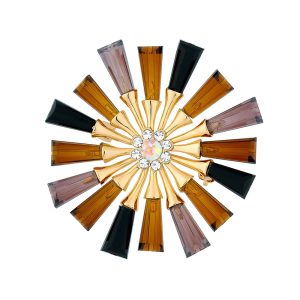 Gold Plated Autumn Firework Brooch